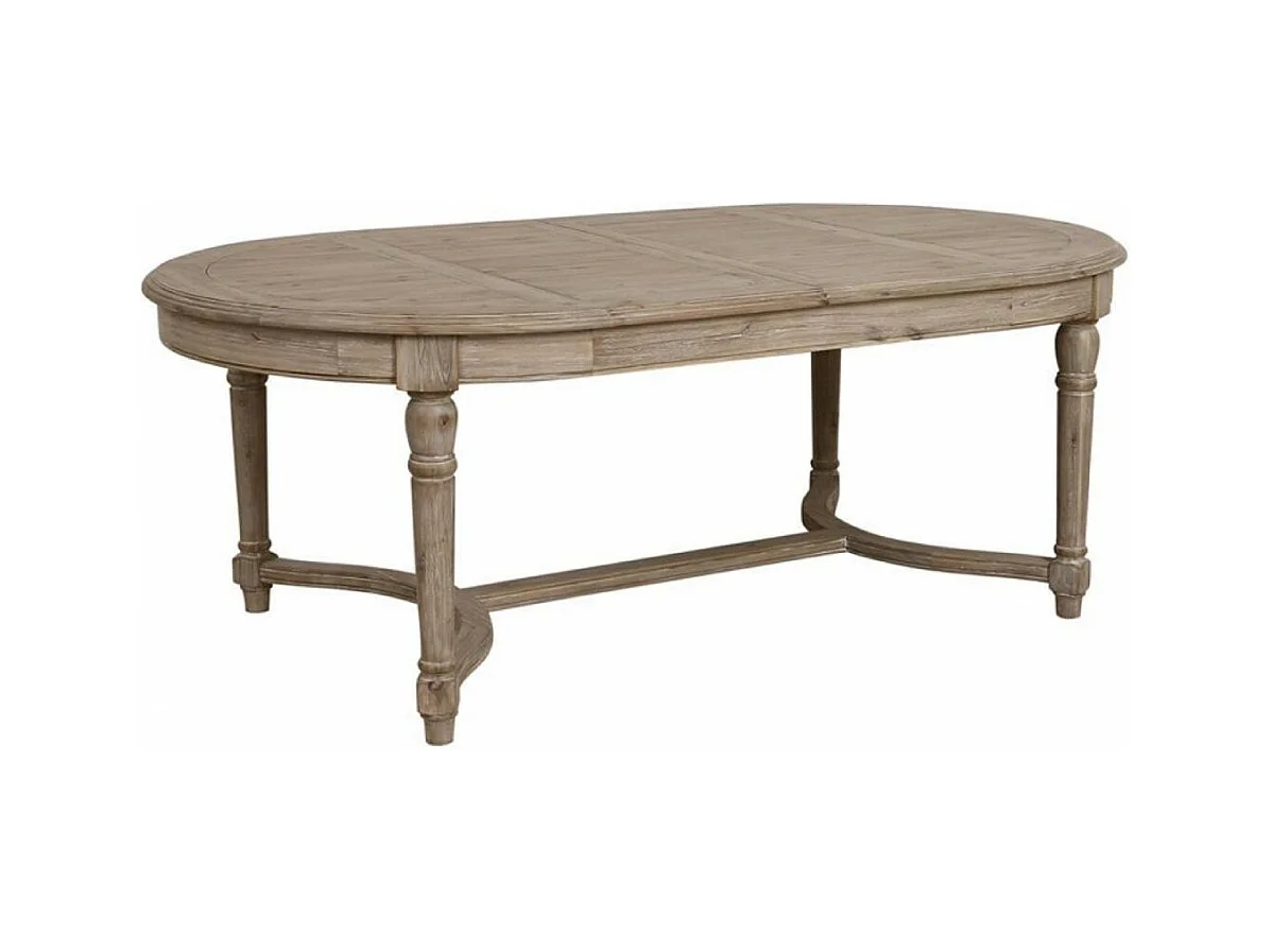 Table ovale extensible 10/14 personnes Bois Marron - Chenonceau Interior's