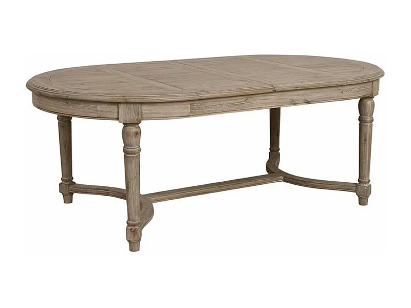 Table ovale extensible 10/14 personnes Bois Marron - Chenonceau Interior's