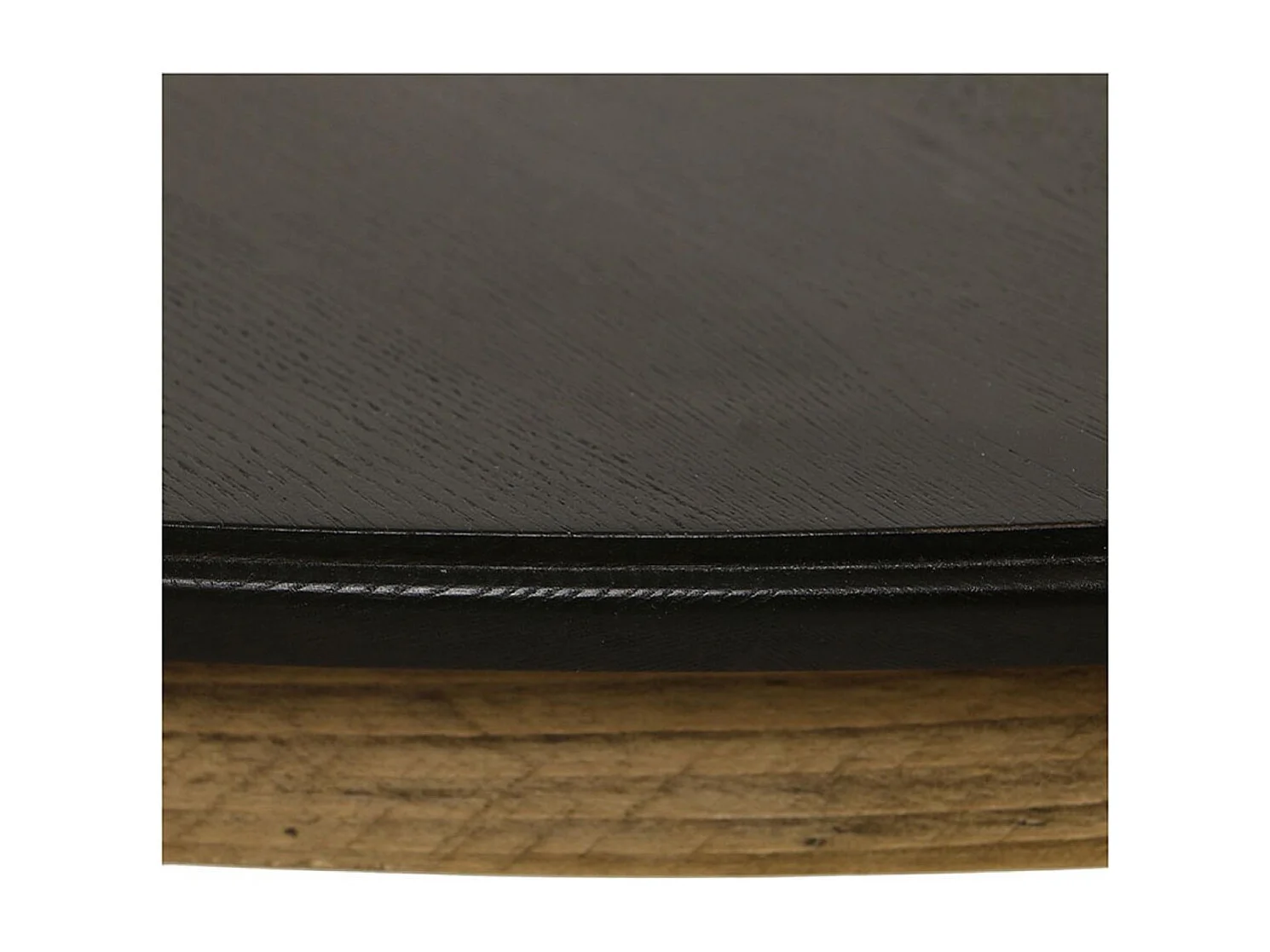 Table ronde 2 allonges Bois Noir - Lazare Interior's