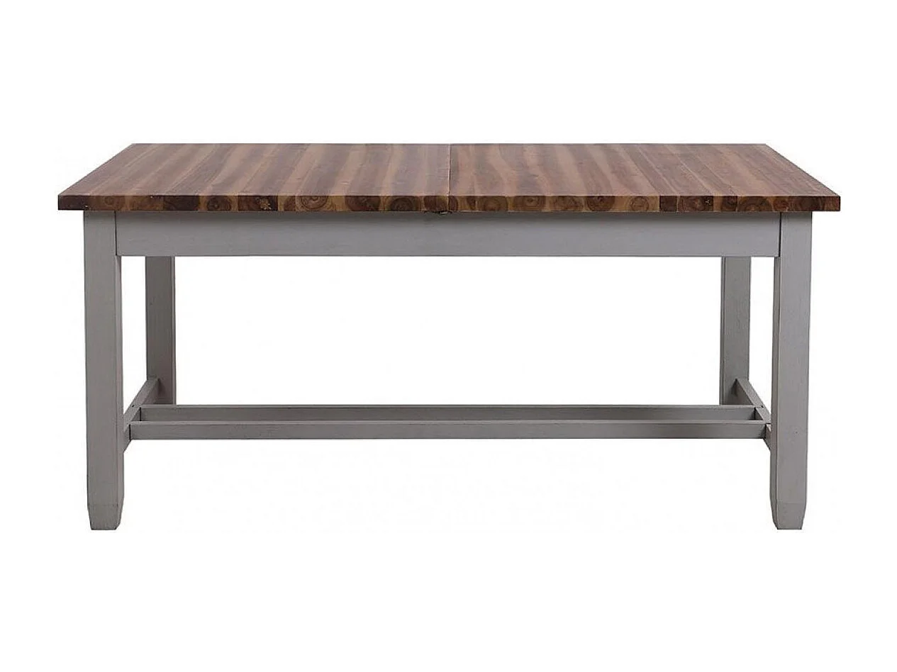 Table rectangulaire extensible Bois Gris - Brocante Interior's