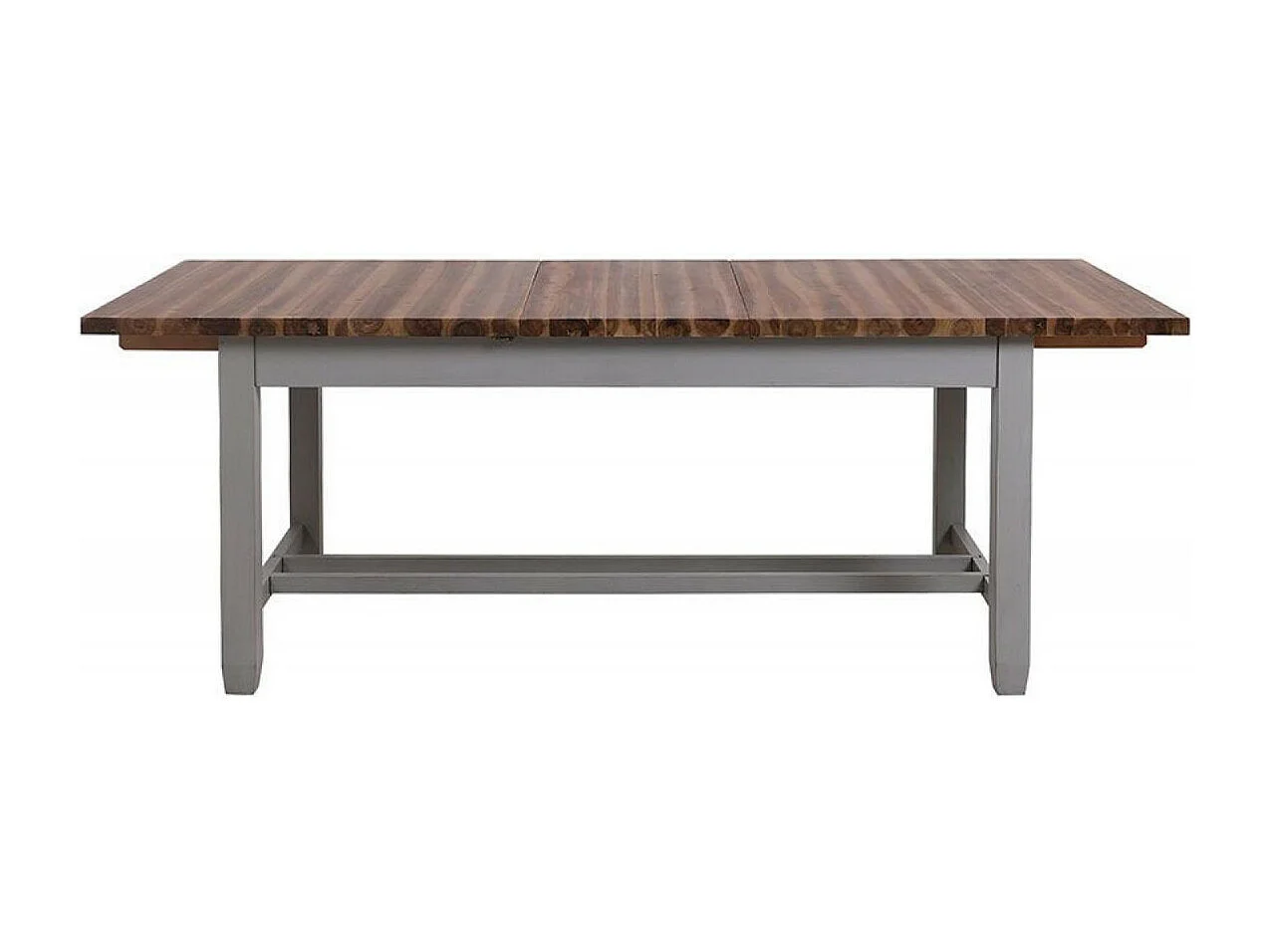 Table rectangulaire extensible Bois Gris - Brocante Interior's