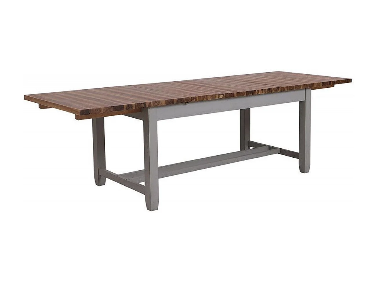 Table rectangulaire extensible Bois Gris - Brocante Interior's