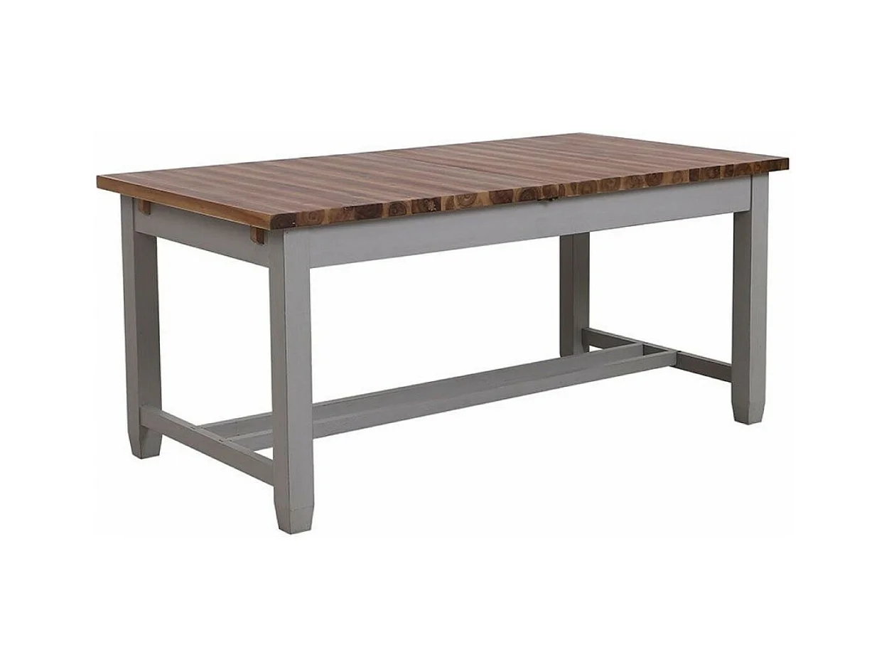Table rectangulaire extensible Bois Gris - Brocante Interior's