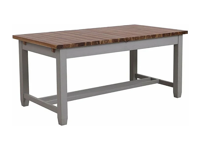 Table rectangulaire extensible Bois Gris - Brocante Interior's