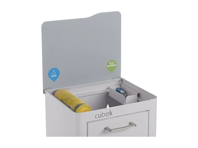 Pattumiera da cucina - Bidone per raccolta differenziata - 2 scomparti da 20L - CUBEK