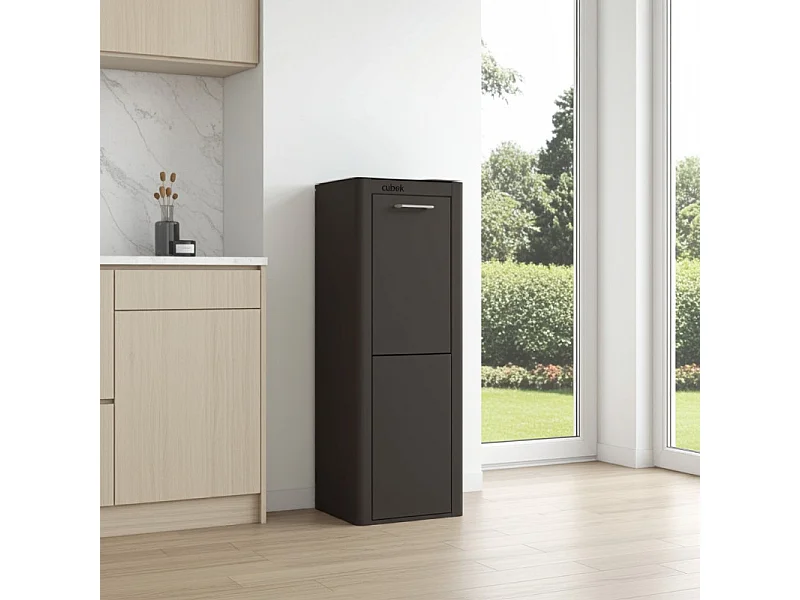 Cubo de basura para la cocina - Cubo de reciclaje - 2 compartimentos de 20L - CUBEK