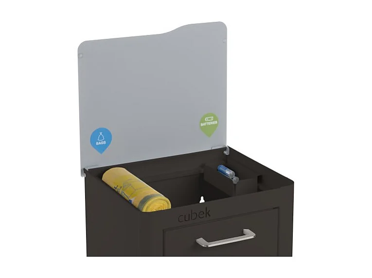 Poubelle cuisine de tri sélectif - 2 compartiments de 20L- CUBEK