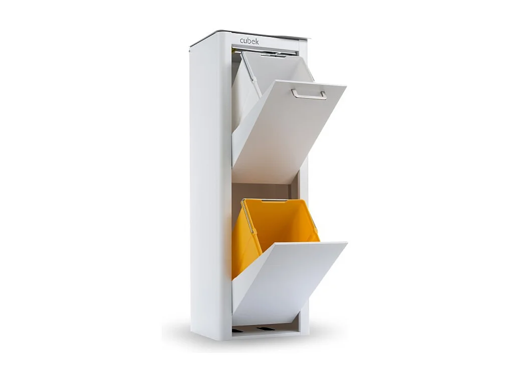 Cubo de basura para la cocina - Cubo de reciclaje - 2 compartimentos de 20L - CUBEK