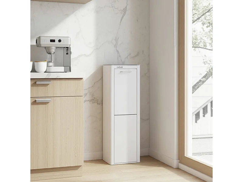 Cubo de basura para la cocina - Cubo de reciclaje - 2 compartimentos de 20L - CUBEK