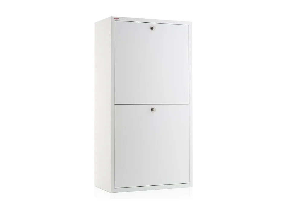 Poubelle cuisine - Poubelle tri sélectif – 4 compartiments de 20L –51,7(L)x91,7(H)x27,3(P) cm. -  Blanc - EMI