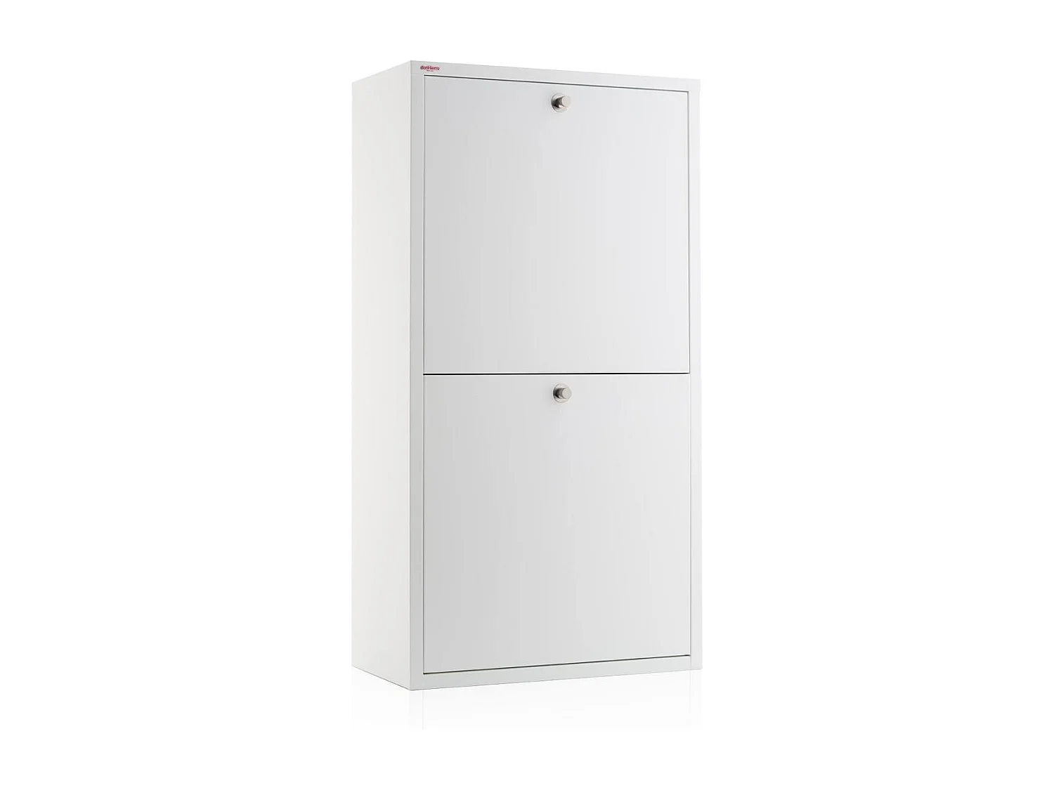 Küchenabfalleimer - Mülltrennungssystem mit 4 Fächern à 20 Litern - Maße: 51,7 cm (B) x 91,7 cm (H) x 27,3 cm (T) - Farbe: Weiß - EMI