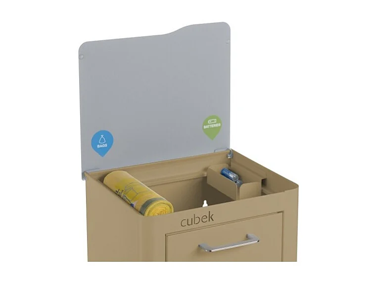 Poubelle cuisine de tri sélectif - 2 compartiments de 20L- CUBEK