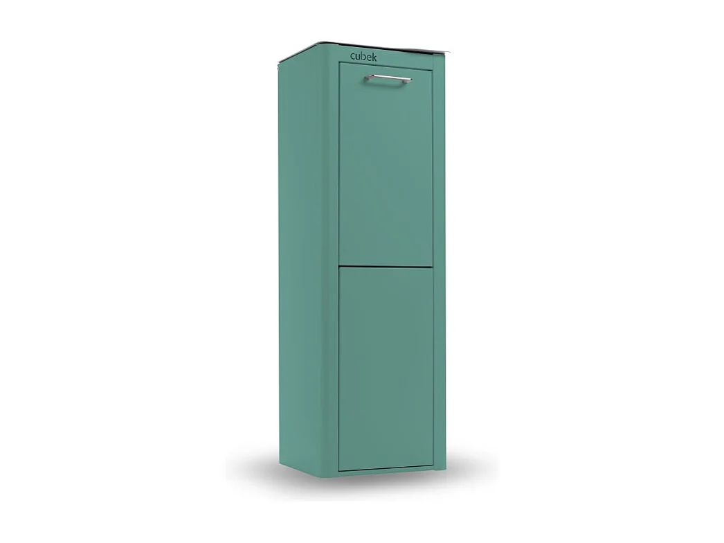 Cubo de basura para la cocina - Cubo de reciclaje - 2 compartimentos de 20L - CUBEK