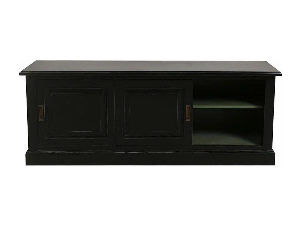 Meuble tv avec rangements MDF Noir - Rhode Island Interior's