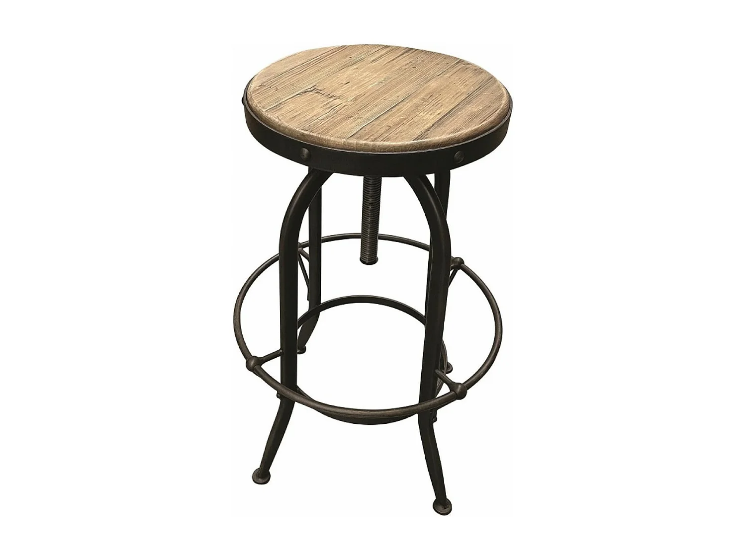 Tabouret haut Bois Noir - Bistrot Interior's