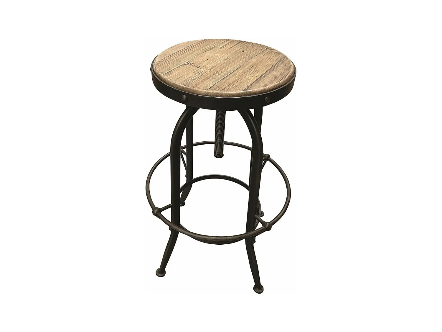 Tabouret haut Bois Noir - Bistrot Interior's
