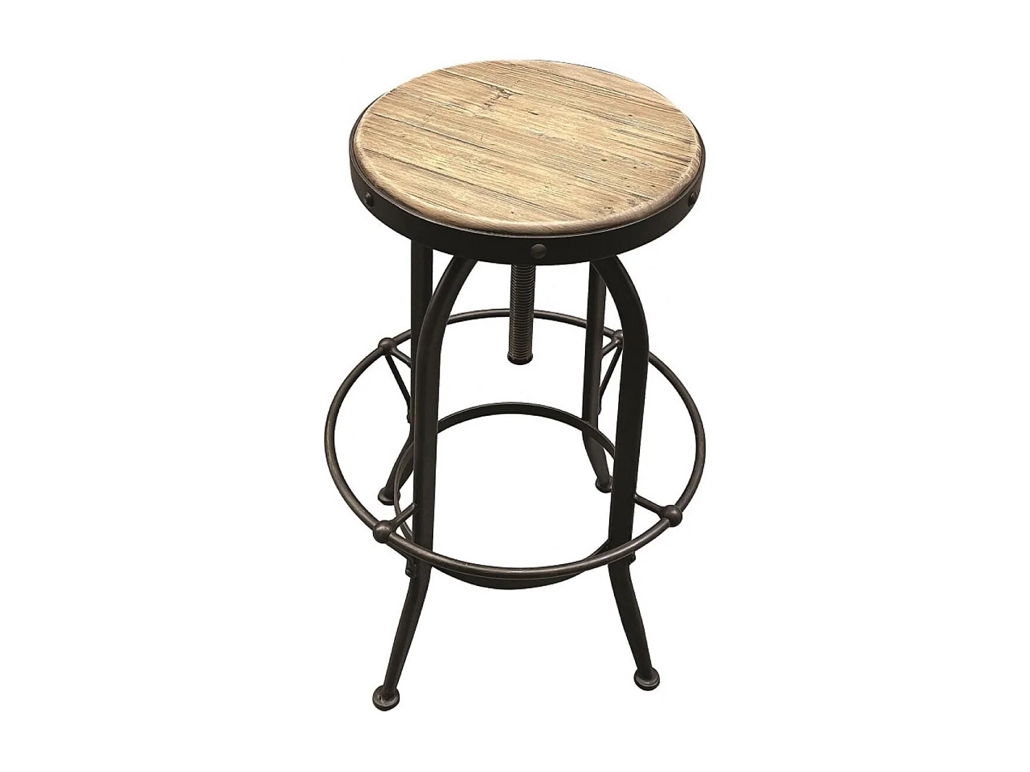 Tabouret haut Bois Noir - Bistrot Interior's