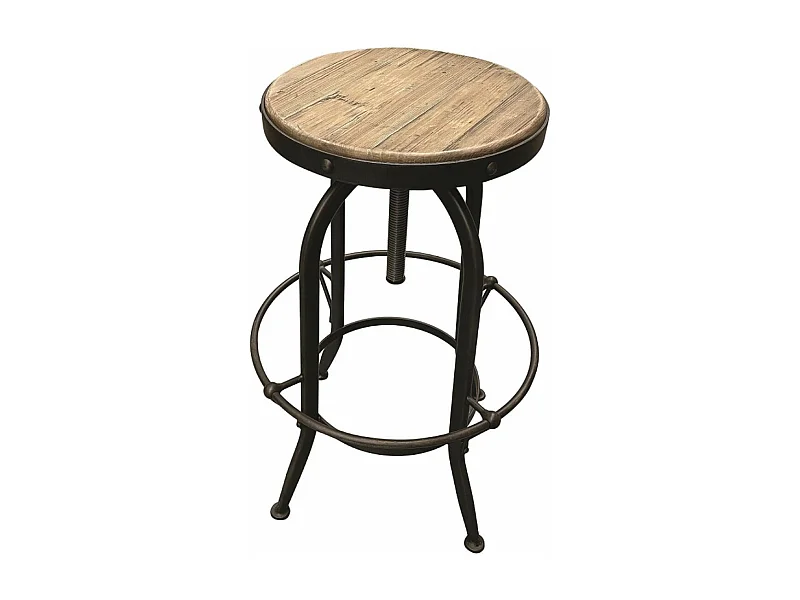 Tabouret haut Bois Noir - Bistrot Interior's