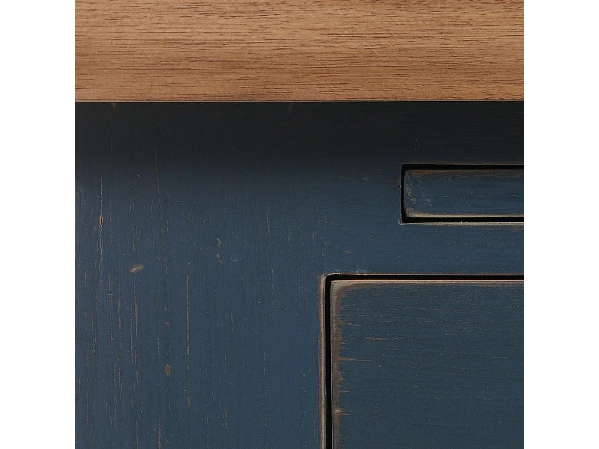 Chaise haute Bois Bleu - Brocante Interior's