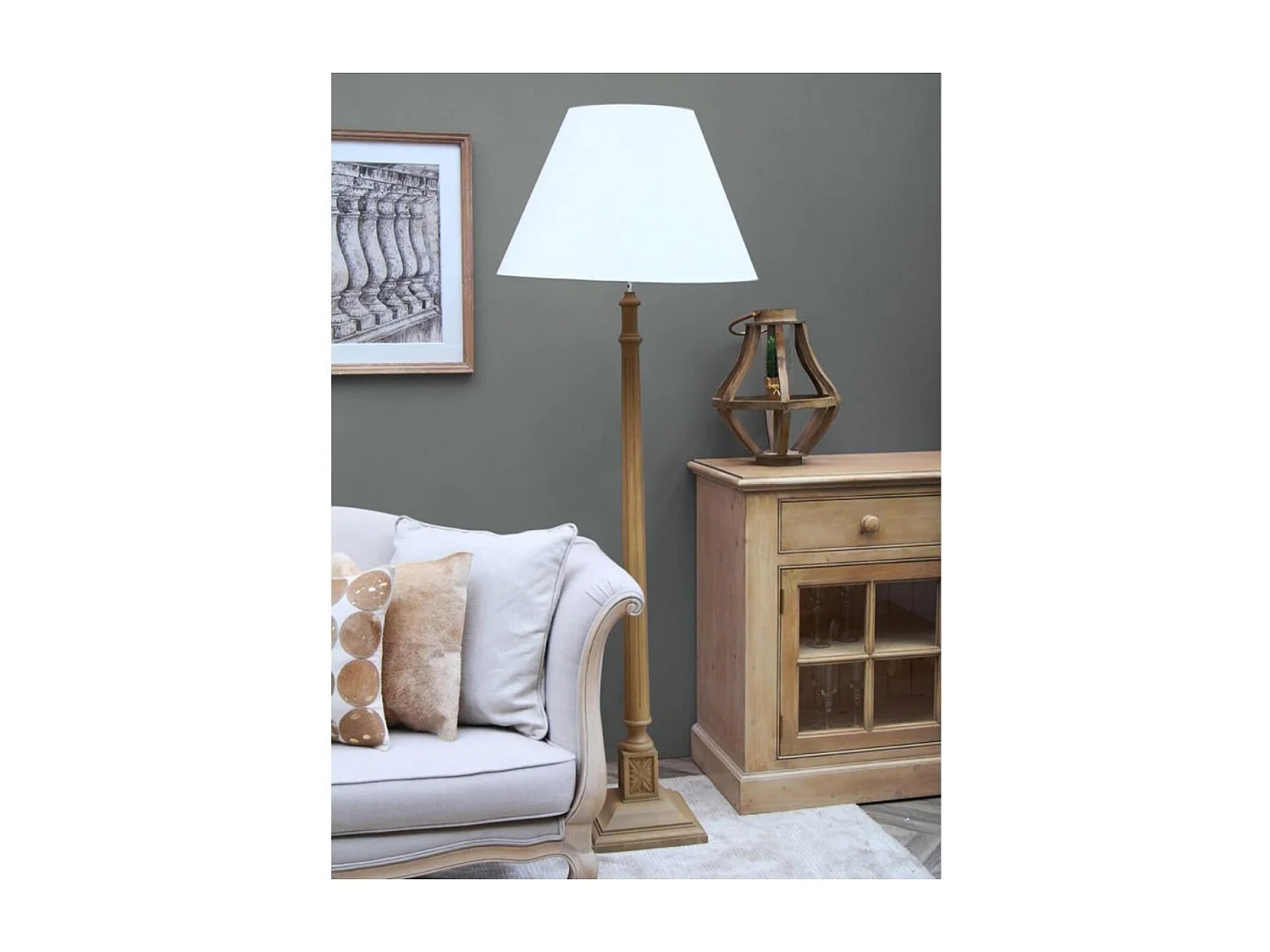 Lampadaire Bois Beige - Domaine Interior's