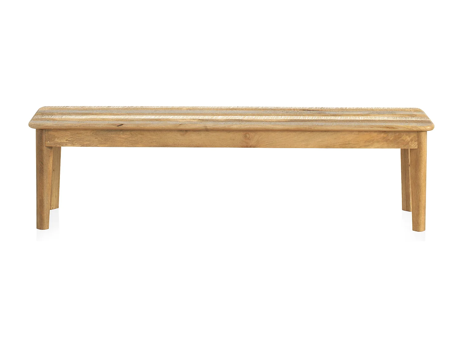 Panca in legno massiccio con gambe in legno di mango anticato