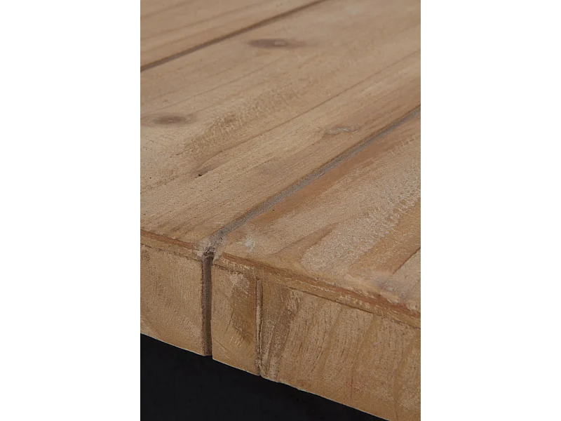 Banco com efeito madeira de abeto e base de poliresina mgo