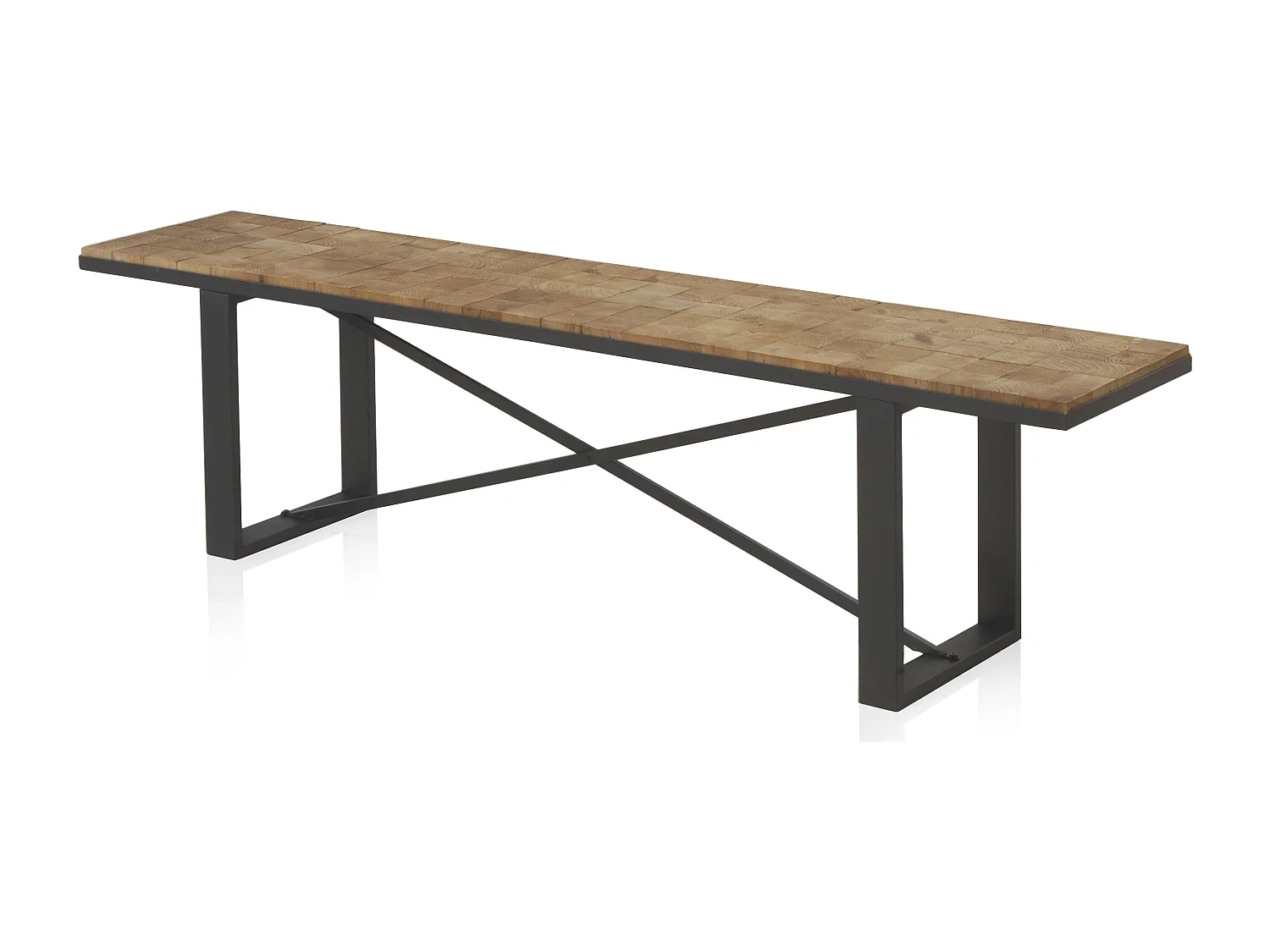 Houten bank met blokken