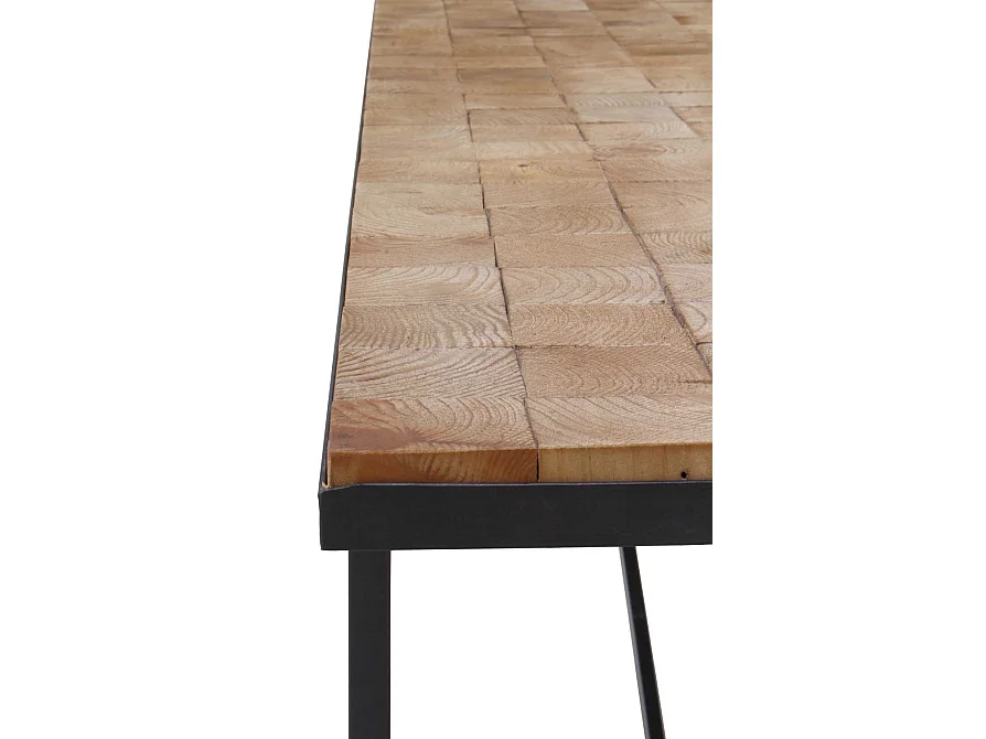 Houten bank met blokken