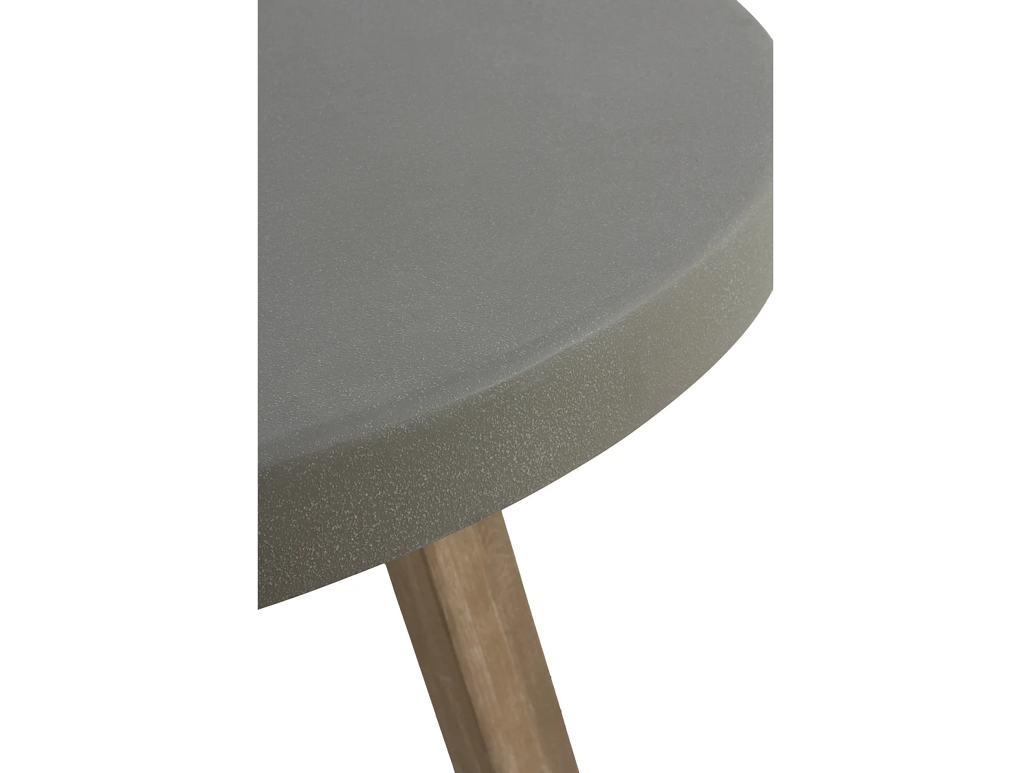 Tampo de mesa em madeira de acácia, placa de cimento cinzenta clara, diâmetro 118 cm