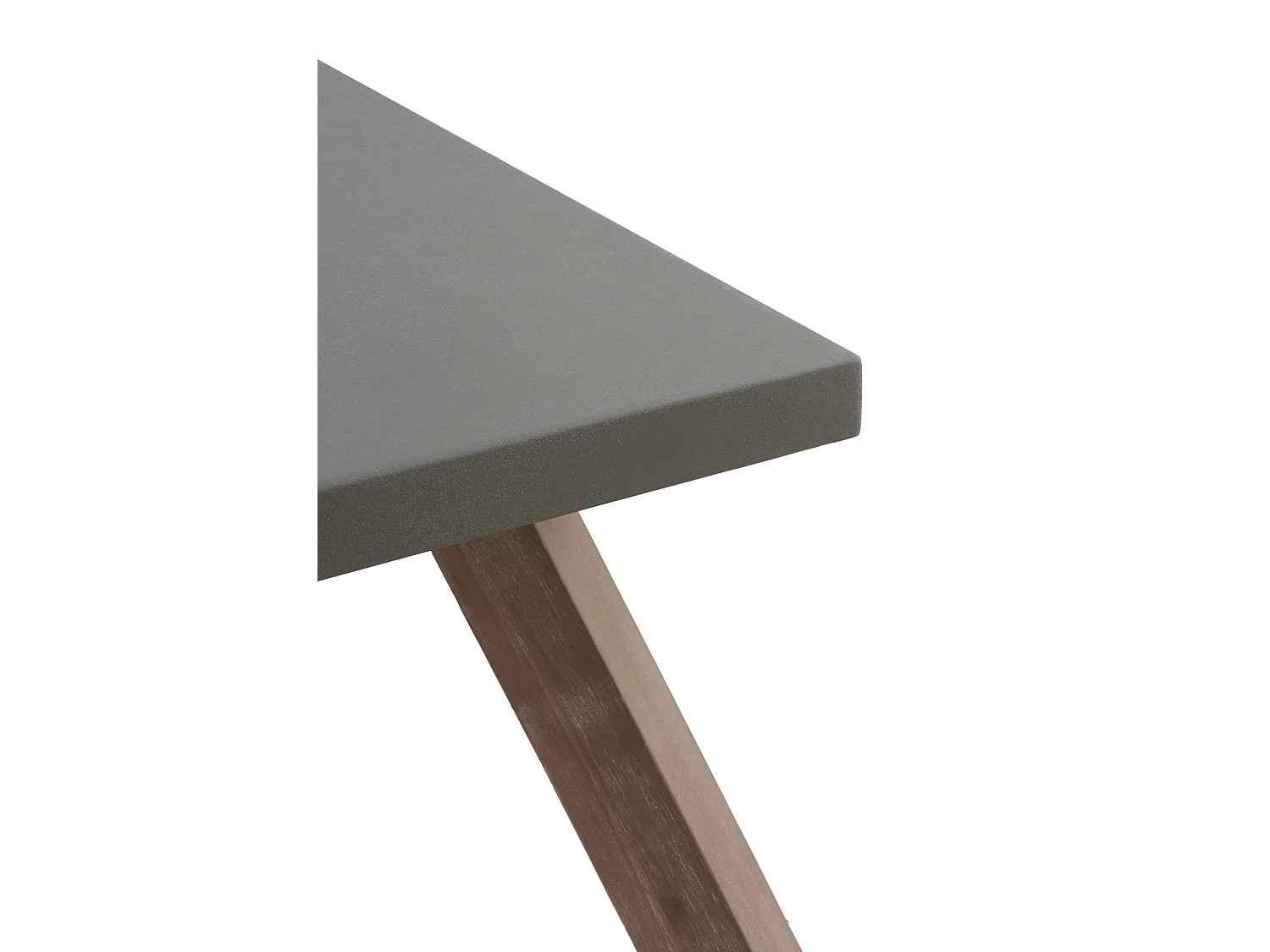 Mesa de madeira de acácia com tampo de cimento leve cinzento claro 200x90 cm