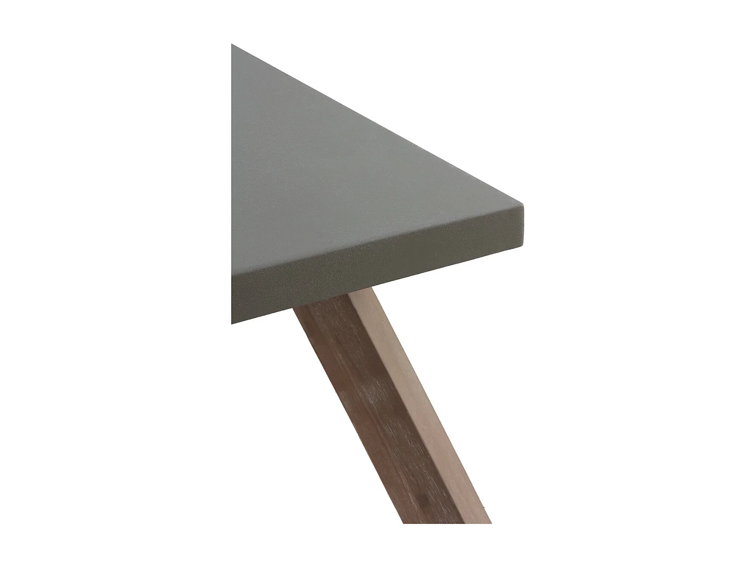 Table en acacia avec plateau en ciment gris clair 200x90 cm