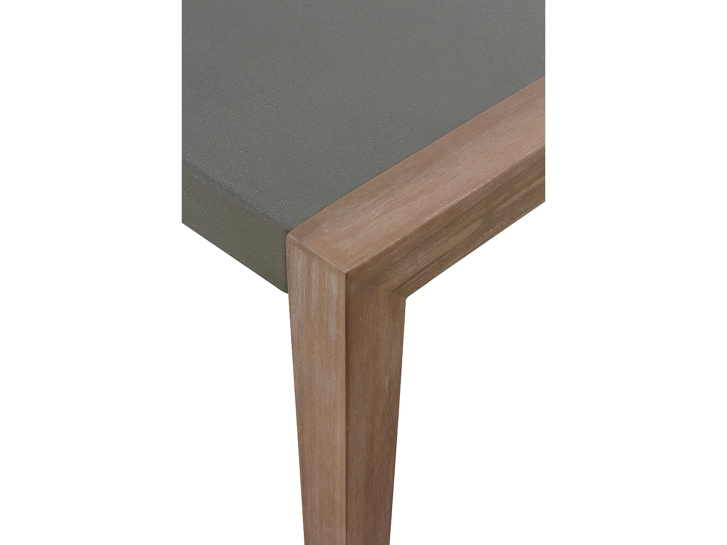 Table en acacia avec plateau en ciment gris clair 160x90 cm
