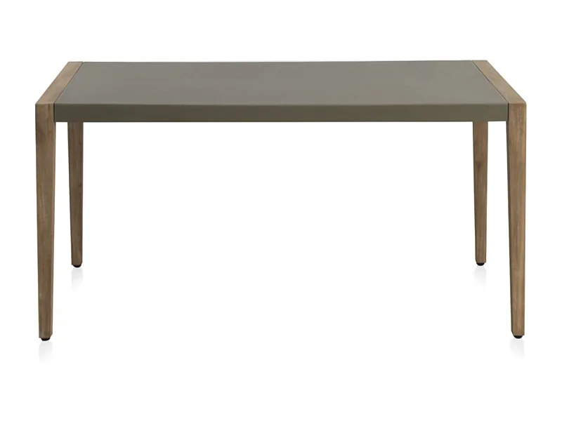 Mesa de madeira de acácia com tampo de cimento cinzento claro 160x90 cm
