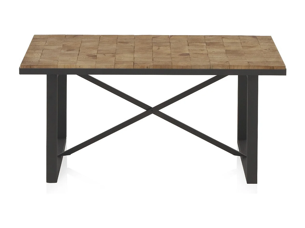 Table basse en bois avec blocs