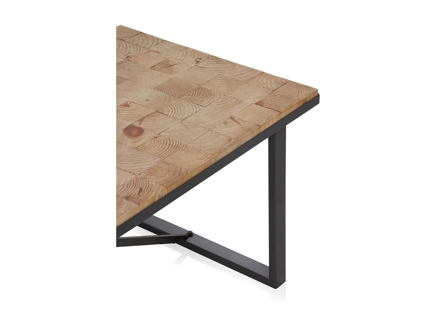 Table basse en bois avec blocs