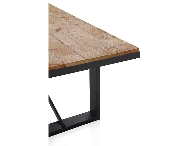 Table basse en bois avec blocs