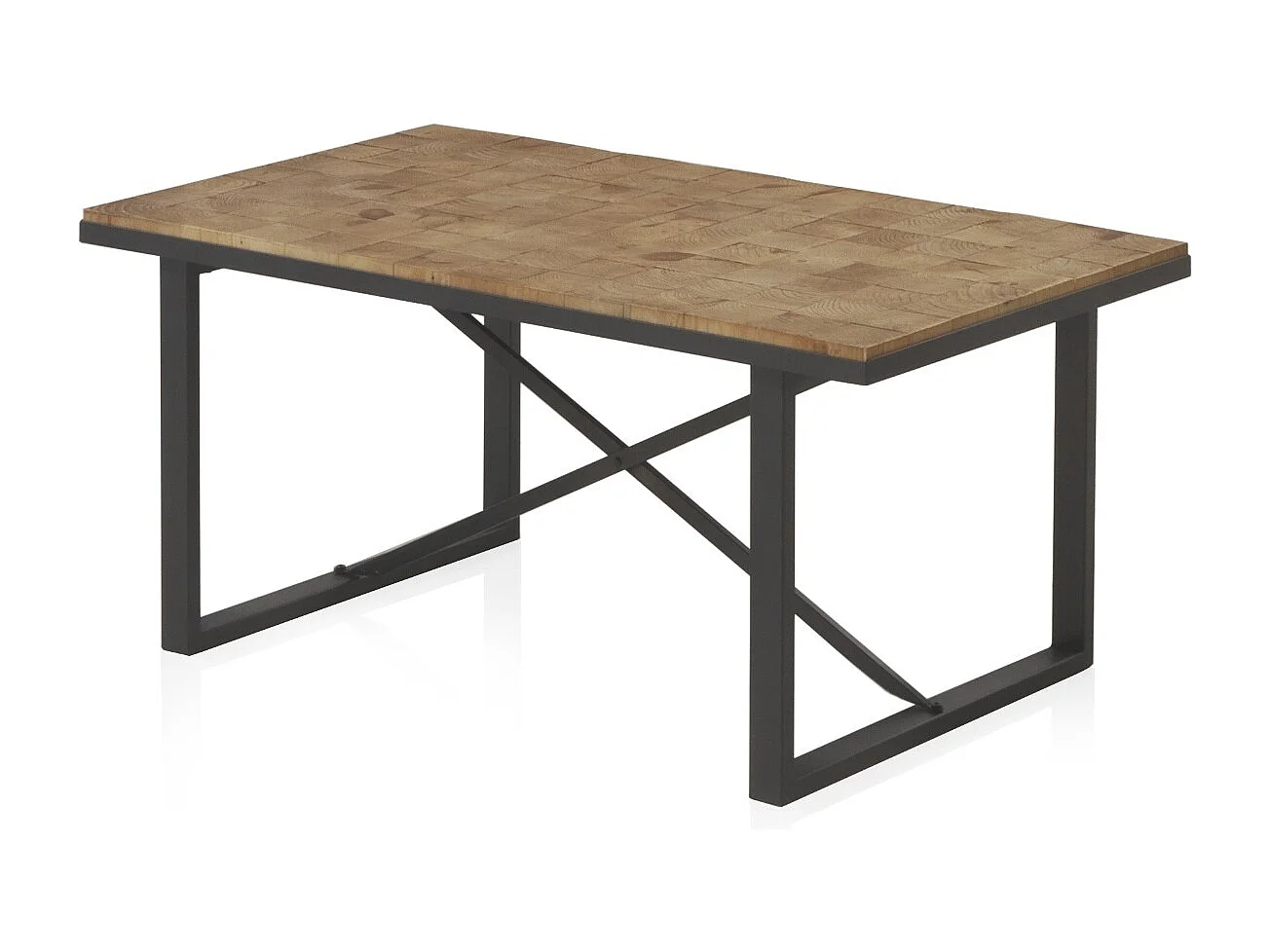 Table basse en bois avec blocs