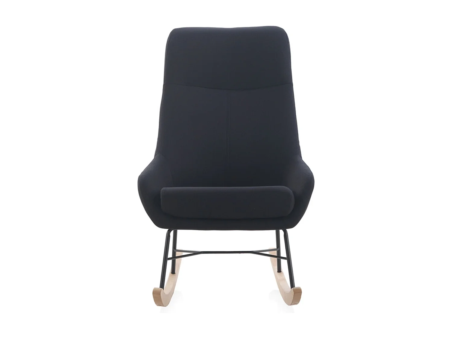 Schaukelstuhl gepolstert, Metallbeinee und Buchenholzkufen