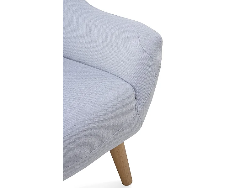 Gepolsterter Sessel in Hellgrau