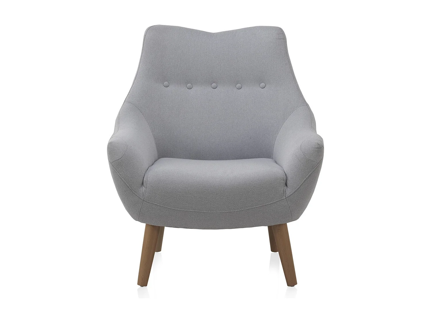 Gepolsterter Sessel in Hellgrau