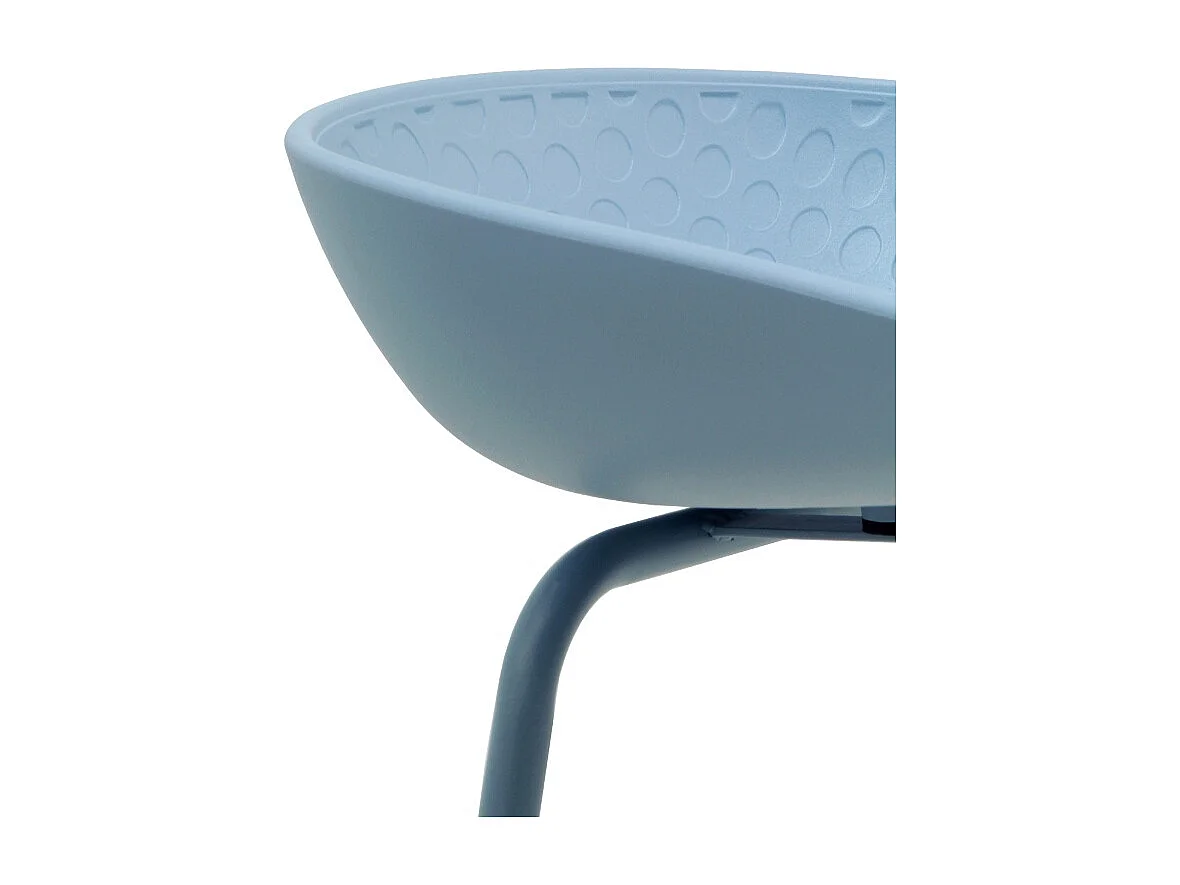 2er-Pack Hocker aus Polypropylen mit Metallbeinen