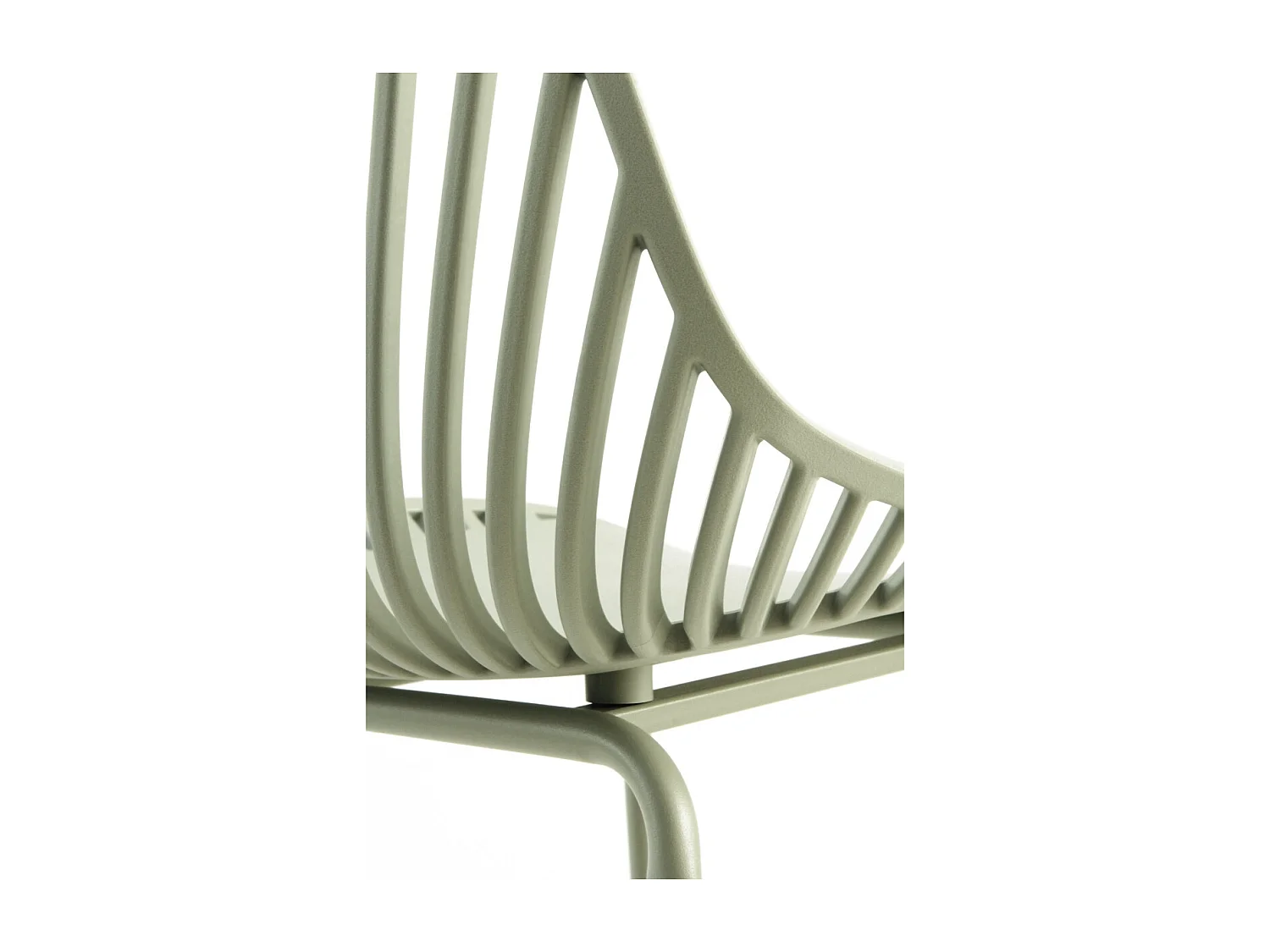 Lote 2 taburetes polipropileno color pistacho con patas metálicas