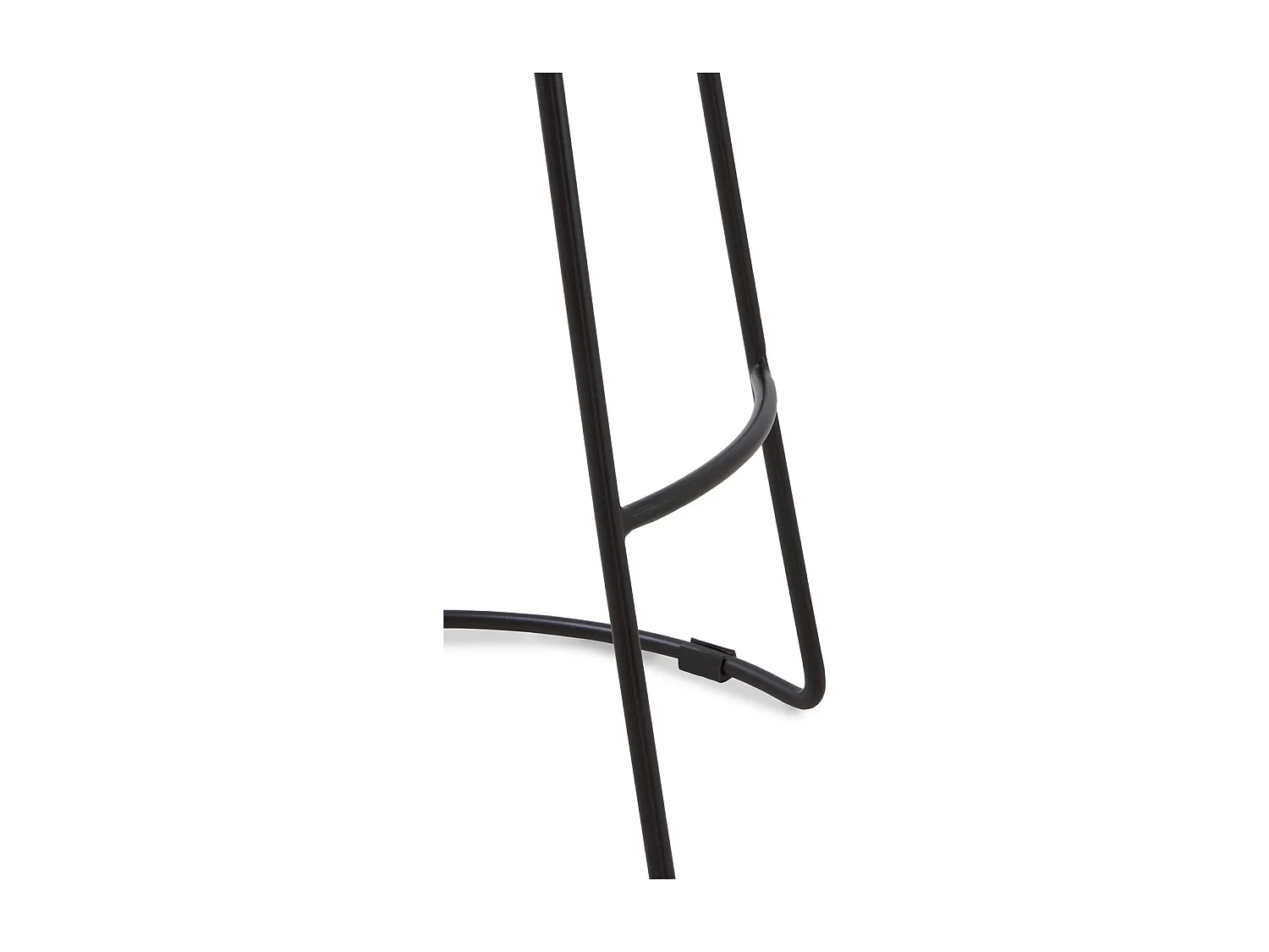 Kruk van acaciahout met zwarte metalen poten