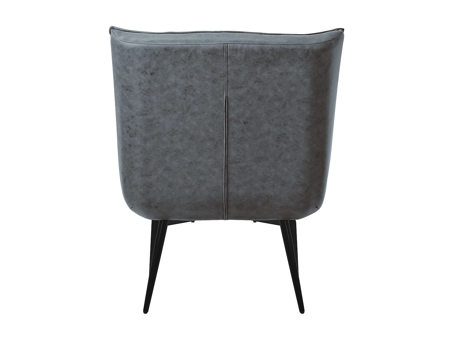 ML-Design Poltroncina da salotto antracite con schienale ergonomico sedia imbottita vintage poltrona relax con gambe in metallo nero per soggiorno