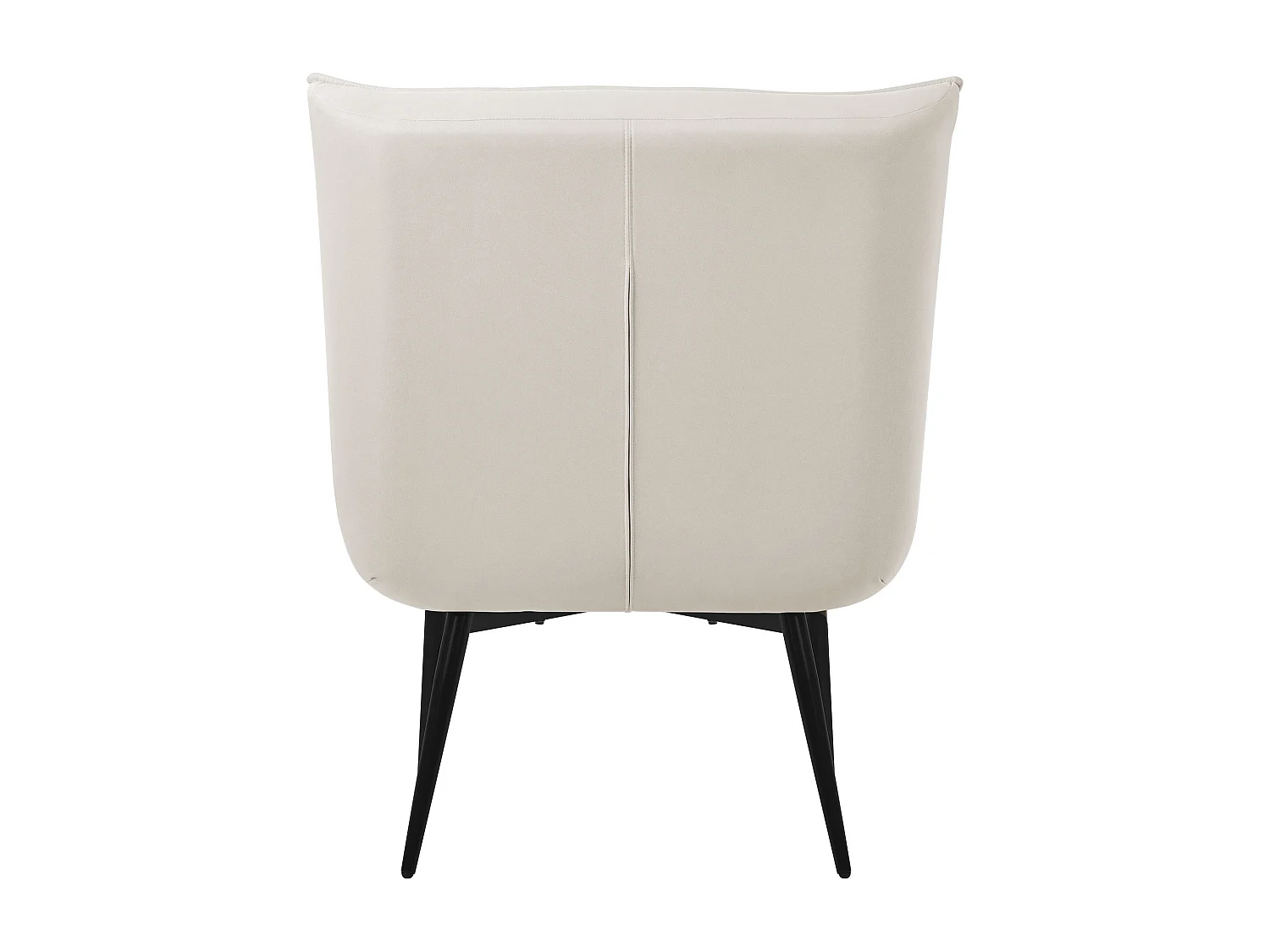 ML-Design Poltroncina da salotto crema con schienale ergonomico sedia imbottita vintage poltrona relax con gambe in metallo nero per soggiorno