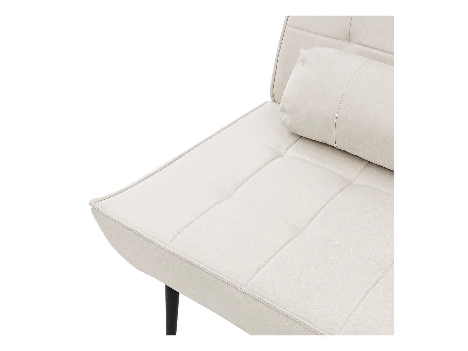 ML-Design Poltroncina da salotto crema con schienale ergonomico sedia imbottita vintage poltrona relax con gambe in metallo nero per soggiorno