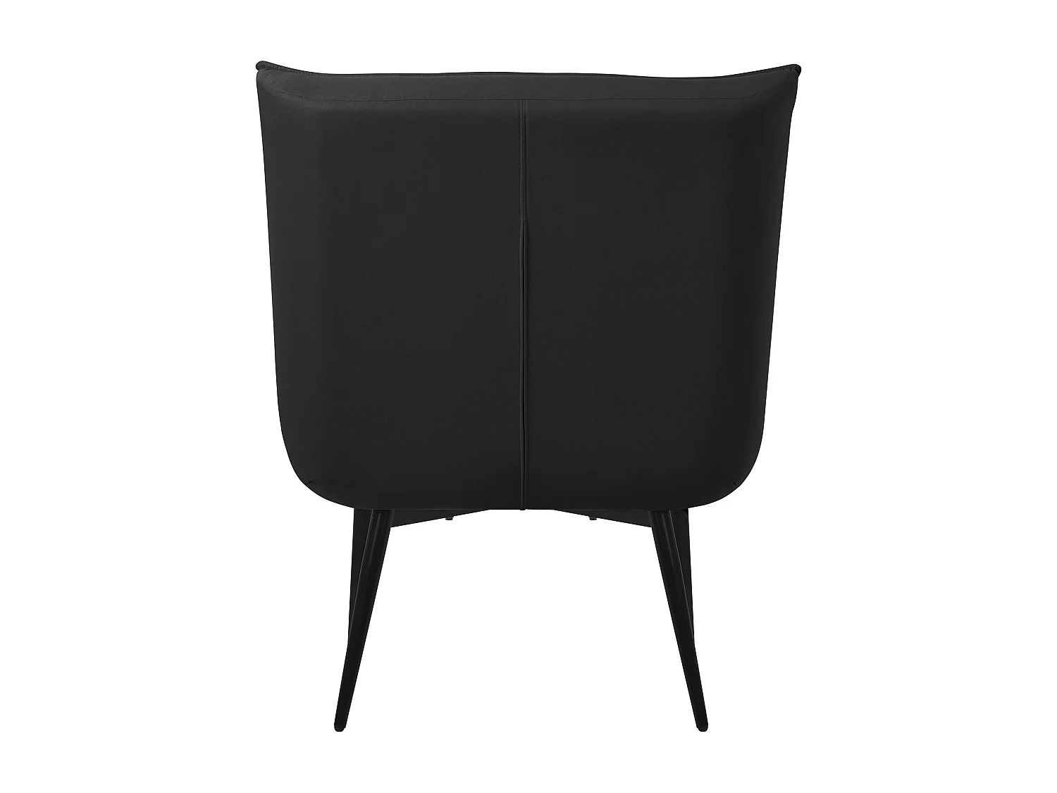 ML-Design Sillón reclinable negro asiento con revestimiento y patas de metal sofá individual con cojín lumbar mueble tapizado moderno