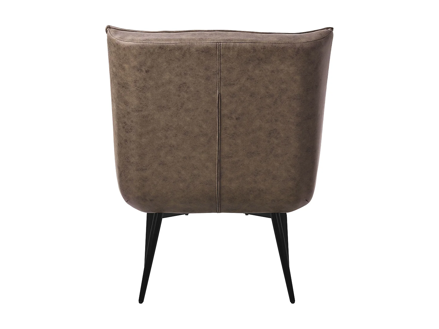 ML-Design Poltroncina da salotto marrone con schienale ergonomico sedia imbottita vintage poltrona relax con gambe in metallo nero per soggiorno