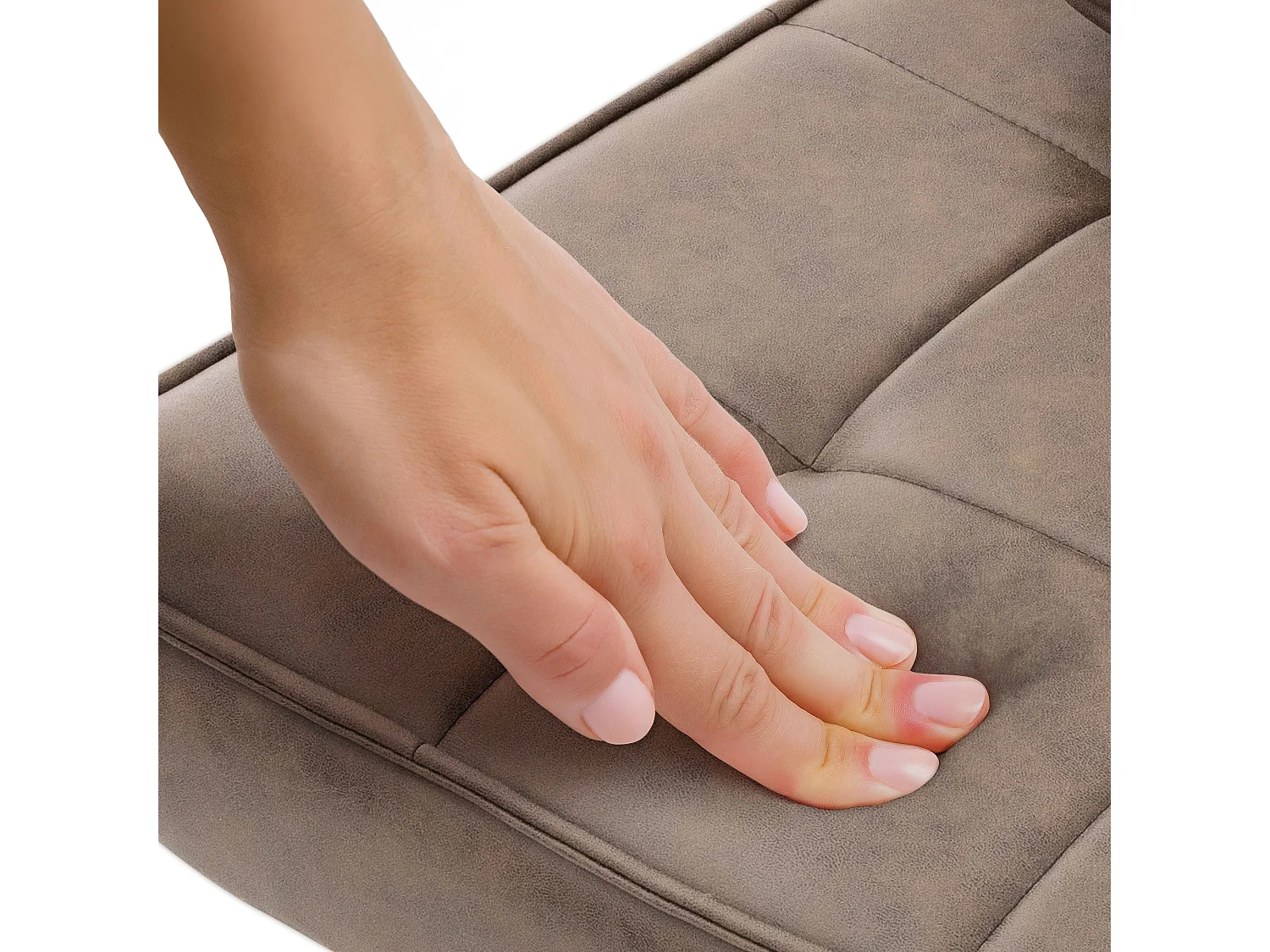 ML-Design Sillón reclinable marrón asiento con revestimiento y patas de metal sofá individual con cojín lumbar mueble tapizado moderno