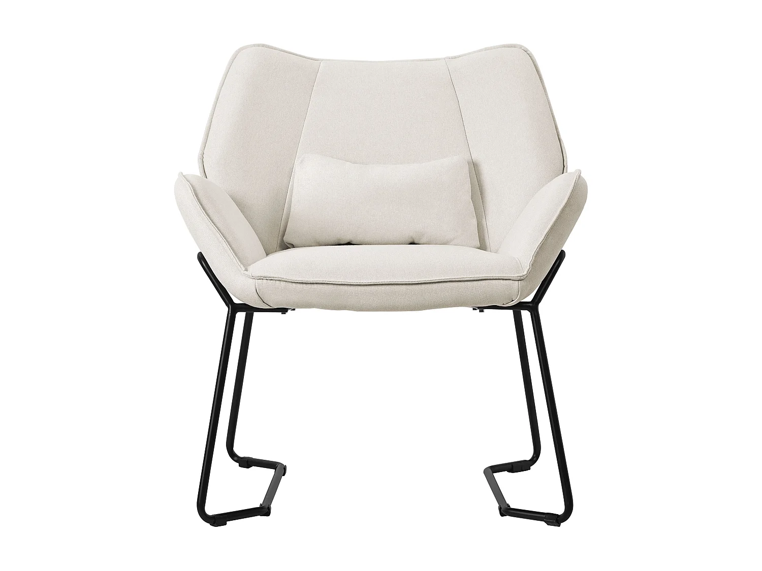 ML-Design Poltrona Lounge Beige Sedia Reclinabile con Rivestimento in Lino e Gambe in Metallo Nero Poltroncina da Salotto  Poltrona Ergonomica
